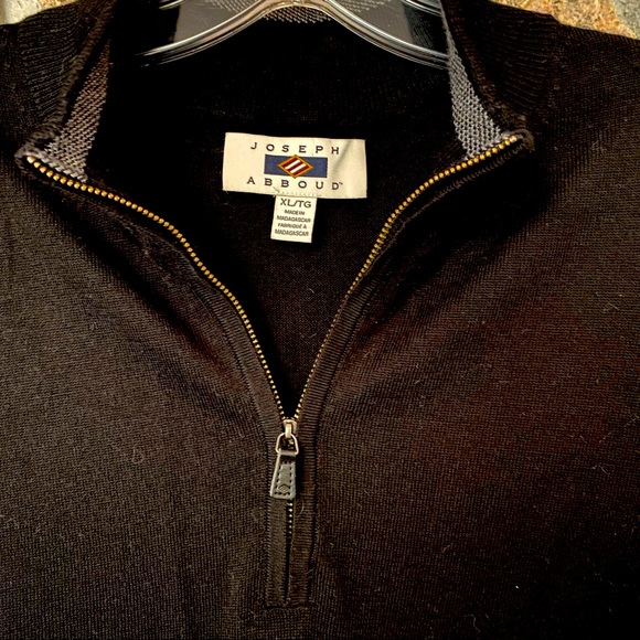 Merino wool blend Joseph Abboud zip up sweater - Picture 2 of 5